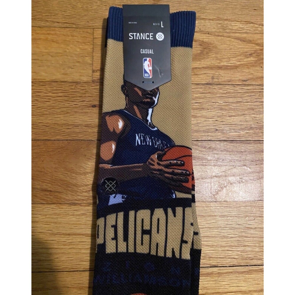 Stance Graded Pelicans Zion Crew Socks Large M 9-13